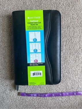 Day-Timer Black Leatherette Zip Planner